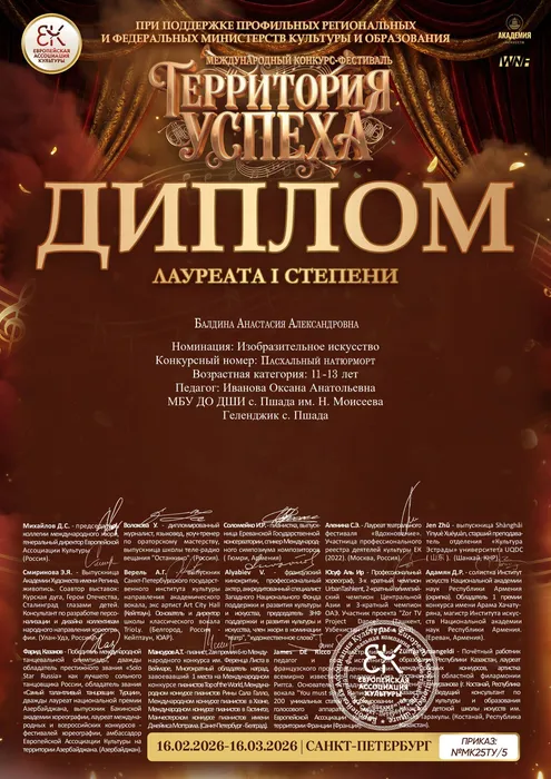 Балдина АнастасияТерритория успеха основной диплом1291
